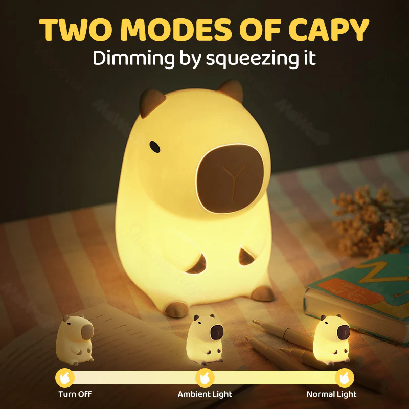💤Adorable Capybara Night Light – Warm, Soft & Delightfully Unique!